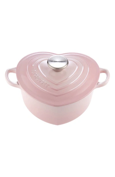 Le Creuset Shell Pink Heart-shaped Cast-iron Casserole Dish