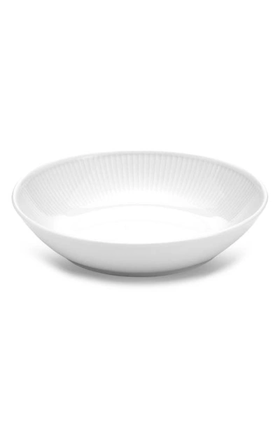 Pillivuyt Plisse Set Of 4 Shallow Round Bowls In White