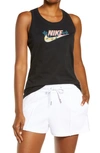 Nike Essential Crop Tank In Black