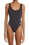 OFF-WHITE LOGO BAND CROSS STRAP ONE-PIECE SWIMSUIT