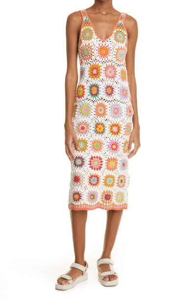 Alemais Crochet Midi Dress - Atterley In Multi