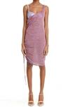 Isa Boulder Reversible Asymmetric Woven Midi Dress In Mars