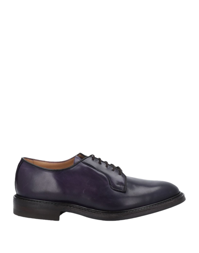 Tricker's Lace-up Shoes In Dark Purple