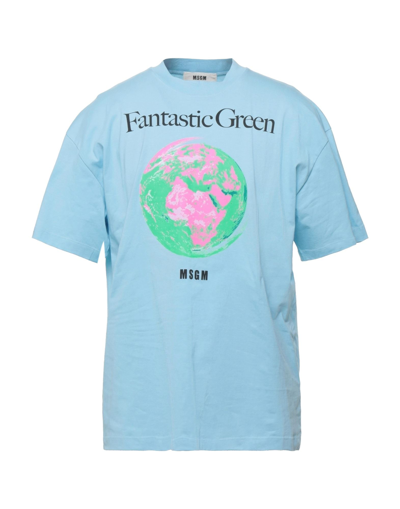 Msgm T-shirts In Blue