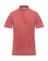 Alpha Studio Polo Shirts In Rust