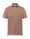 Brunello Cucinelli Polo Shirts In Light Brown