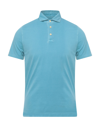 Heritage Polo Shirts In Azure