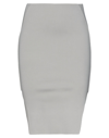 Rick Owens Midi Skirts In Light Grey