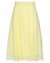 Msgm Midi Skirts In Light Yellow