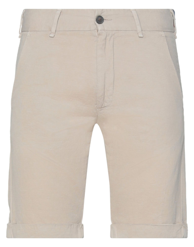 Perfection Man Shorts & Bermuda Shorts Beige Size 30 Cotton, Linen, Elastane In Grey