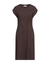 Alpha Studio Midi Dresses In Cocoa