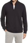 Nordstrom Space Dye Quarter Zip Pullover In Black Spacedye