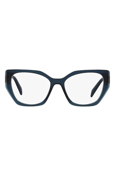 Prada 52mm Optical Glasses In Blue Crystal/demo Lens