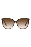 TIFFANY & CO 57MM GRADIENT SQUARE SUNGLASSES