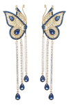 EYE CANDY LOS ANGELES THE LUXE COLLECTION VANESSA BUTTERFLY BLUE CUBIC ZIRCONIA EARRINGS