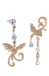 EYE CANDY LOS ANGELES THE LUXE COLLECTION MIX AND MATCH BIRDS CUBIC ZIRCONIA DROP EARRINGS