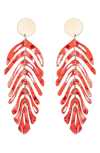 EYE CANDY LOS ANGELES LINDSAY RED LEAF DROP EARRINGS