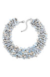 EYE CANDY LOS ANGELES PASTEL BEADED STATEMENT COLLAR NECKLACE