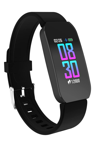 I Touch Activity Tracker Rectangle Smartwatch, 23.4mm X 44mm In Black