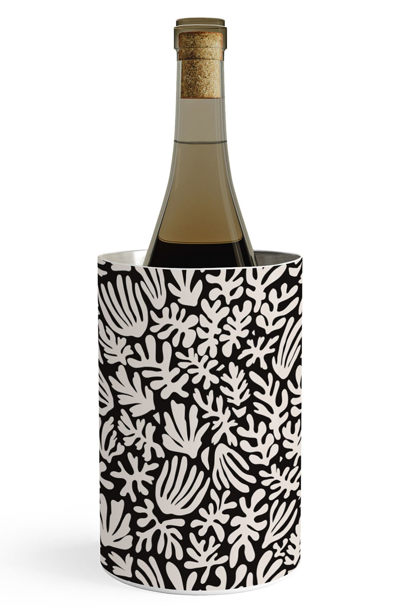 Deny Designs Avenie Matisse Inspired Shapes Wine Chiller In Black