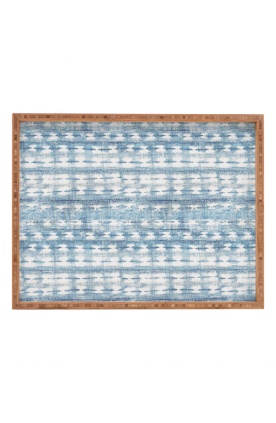 Deny Designs Alison Janssen Rustic Indigo Rectangular Tray In Blue