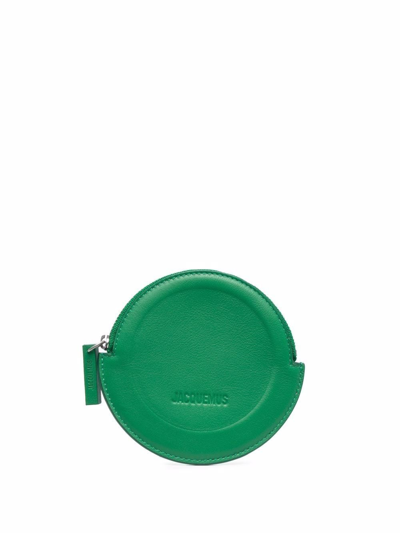 Jacquemus Le Rond Zip-around Purse In Green