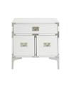 INSPIRED HOME MARCO LACQUER METAL LEG NIGHTSTAND