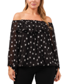 MSK PLUS SIZE RUFFLED OFF-THE-SHOULDER TOP