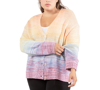 BLACK TAPE PLUS SIZE MIXED MARL-KNIT CARDIGAN