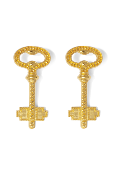 Natia X Lako Key Earrings In Gold