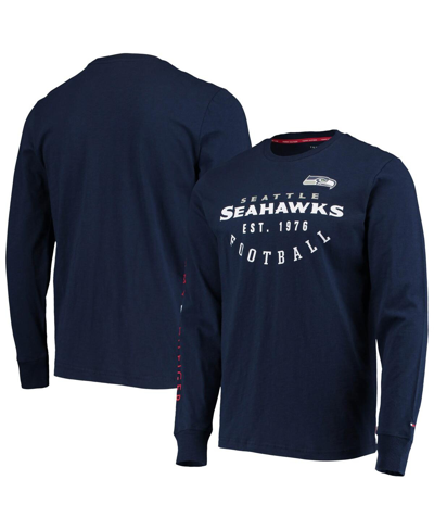 Tommy Hilfiger Men's  College Navy Seattle Seahawks Peter Long Sleeve T-shirt
