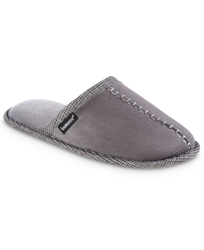 Totes Men's Memory Foam Microsuede Titus Scuff Slippers In Ash