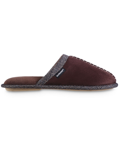 Totes Men's Memory Foam Microsuede Titus Scuff Slippers In Cognac