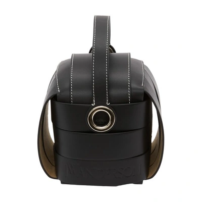 Jw Anderson Knot Bag - Leather Top Handle Bag In Black