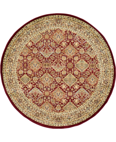 Bayshore Home Passage Psg7 6' X 6' Round Area Rug In Red