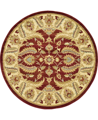 Bayshore Home Passage Psg1 6' X 6' Round Area Rug In Red