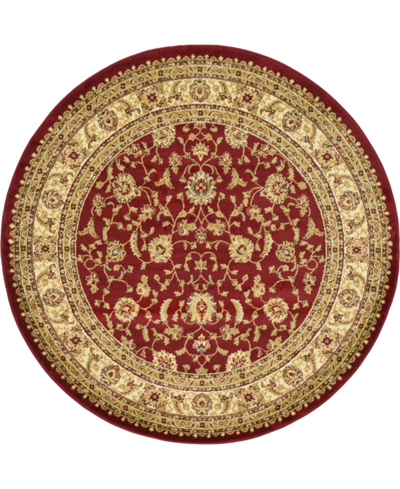 Bayshore Home Passage Psg4 6' X 6' Round Area Rug In Red