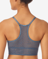 Dkny Modern Lace Longline Bralette Dk4021 In Vintage Blue