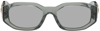 Versace Womens Grey Ve4361 Rectangle Frame Acetate Sunglasses In Grey