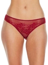 Gossard Glossies Lace Sheer Thong In Bordeaux Red