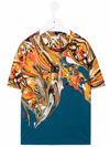 Dolce & Gabbana Abstract-print Cotton T-shirt In Multicolour