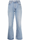 Agolde Harper Jeans Mid Rise Relaxed Straight Beam In Vintage Blue With
