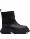 Gia Couture Marte Rubber Ankle Boots In Black