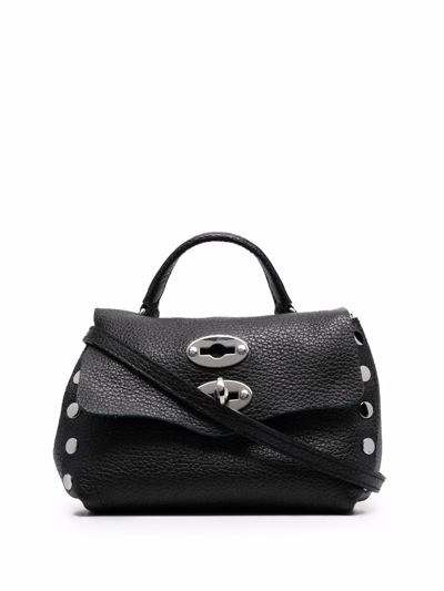 Zanellato Super Baby Daily Leather Bag In Black