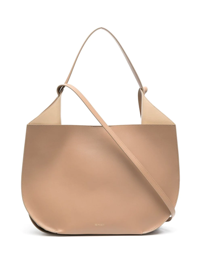 Ree Projects Helene Leather Hobo Bag In Brown
