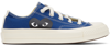 Comme Des Garçons Play Blue Converse Edition Half Heart Chuck 70 Low Sneakers In Blue