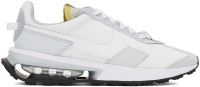 Nike Air Max Pre Day Branded Recycled-polyester And Recycled-suede Trainers In Weiss