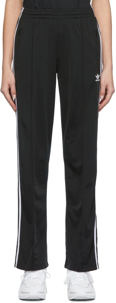 Adidas Originals Straight Trousers With Elastic Waistband And Side Stripes In Black