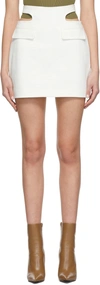 DION LEE WHITE Y FRONT MINI SKIRT