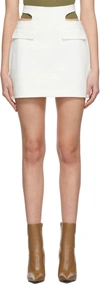 Dion Lee White Y Front Mini Skirt In Ivory